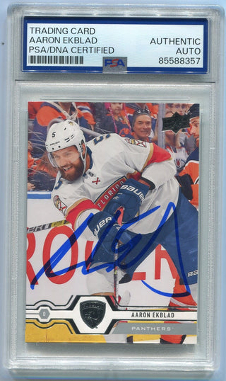 Aaron Ekblad Autographed 2019 - 2020 Upper Deck Card #293 PSA/DNA Certified