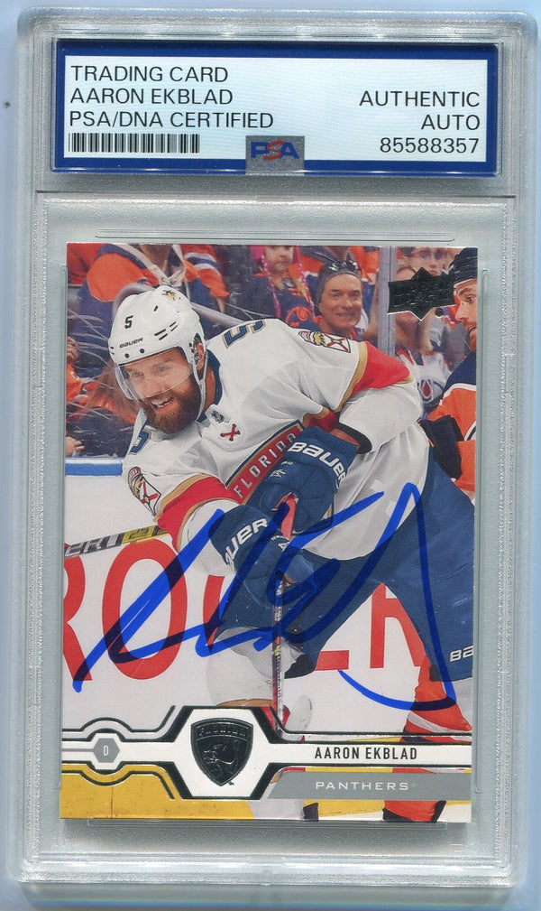 Aaron Ekblad Autographed 2019 - 2020 Upper Deck Card #293 PSA/DNA Certified