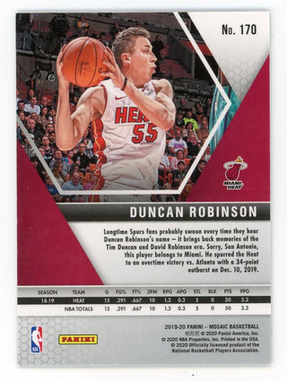 Duncan Robinson 2020 Panini Silver Mosaic #170 Card