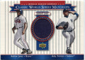 Andruw Jones & Andy Pettitte 2002 Upper Deck World Series Heroes Jersey Card #MU96