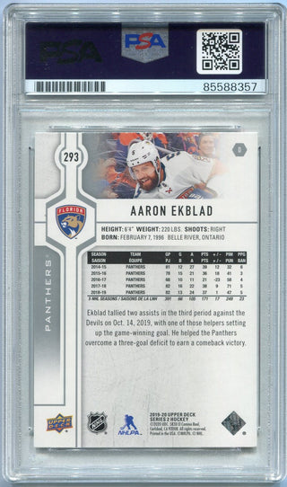 Aaron Ekblad Autographed 2019 - 2020 Upper Deck Card #293 PSA/DNA Certified