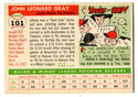 Johnny Gray 1955 Topps #101 Card