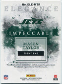 Mason Taylor 2025 Panini Impeccable Elegance Dual Relic & Autographed RC #ELE-MTR 7/89