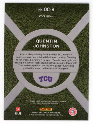 Quentin Johnston 2023 Panini Prizm Daft Picks On Campus #OC-8