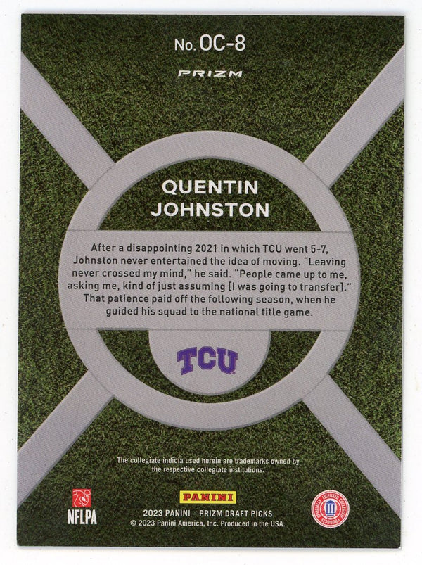 Quentin Johnston 2023 Panini Prizm Daft Picks On Campus #OC-8