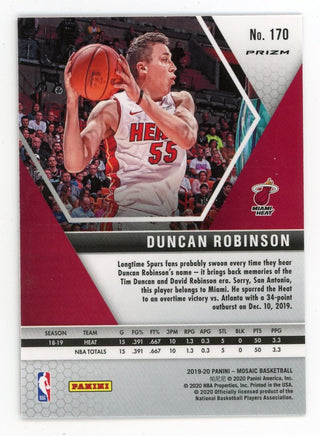 Duncan Robinson 2020 Panini Red Mosaic #170 Card