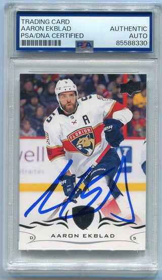 Aaron Ekblad Autographed 2018 - 2019 Upper Deck Card #81 PSA/DNA Certified
