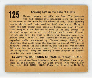Seeking Life in the Face of Death 1938 Gum #125 Card