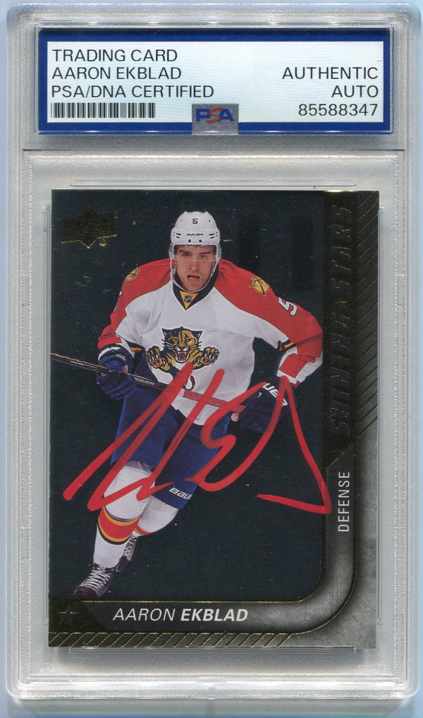 Aaron Ekblad Autographed 2015 - 2016 Upper Deck Shining Stars Card #SS-1  PSA/DNA Certified
