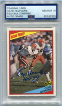 Ozzie Newsome 1984 Topps Autographed W/Inscription Card #58 PSA/DNA Certified Graded 10