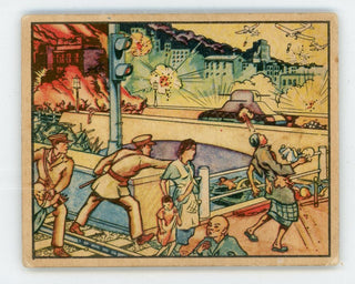 Tokio Tank Fires on British Troops and Refugees Horrors Of War 1938 Gum #8 Card