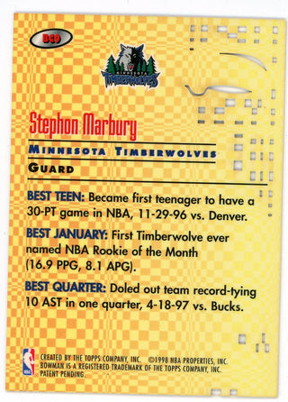 Stephon Marbury 1998 Topps Bowman's Best Cuts #BC9