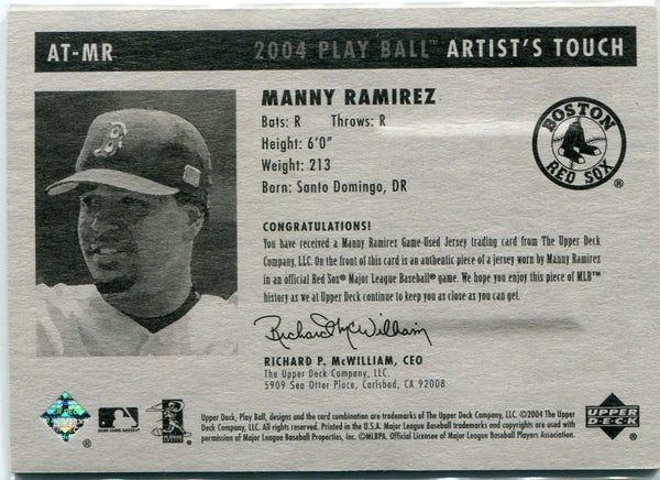 Manny Ramirez 2004 Upper Deck Play Ball Artist's Touch Jersey Card #AT-MR 8/50