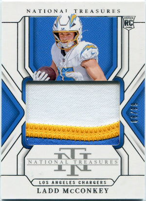 Ladd McConkey 2024 Panini National Treasures 3 Color Patch RC #218 8/99