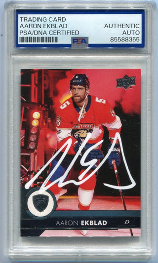 Aaron Ekblad Autographed 2017 - 2018 Upper Deck Card PSA/DNA Certified