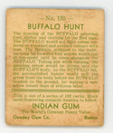 Buffalo Hunt Indian Gum Goudey Gum #135 Card