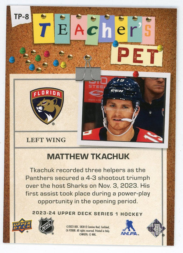 Matthew Tkachuk 2023-24 Upper Deck Teacher's Pet #TP-8