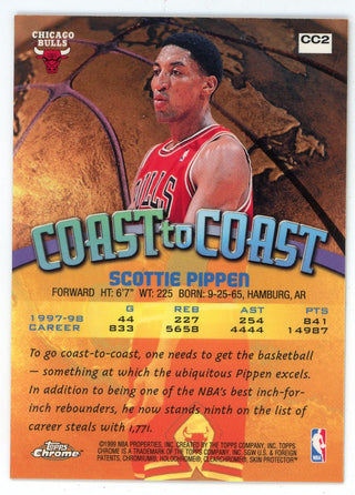 Scottie Pippen 1999 Topps Chrome Coast to Coast #CC2