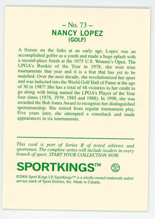 Nancy Lopez 2008 Sport Kings Gum #73
