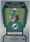 De'Von Achane 2023 Panini Prizm Jersey & Autographed Silver Prizm RC #RPA-DAC 47/99