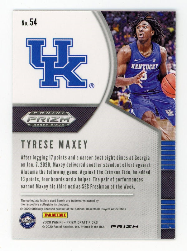 Tyrese Maxey 2020 Panini Red Prizm Rookie #54 Card