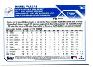 Miguel Vargas Topps 2023 Rookie