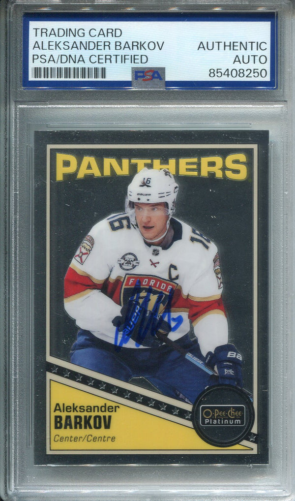 Aleksander Barkov Autographed Upper Deck Card PSA Authentic Auto