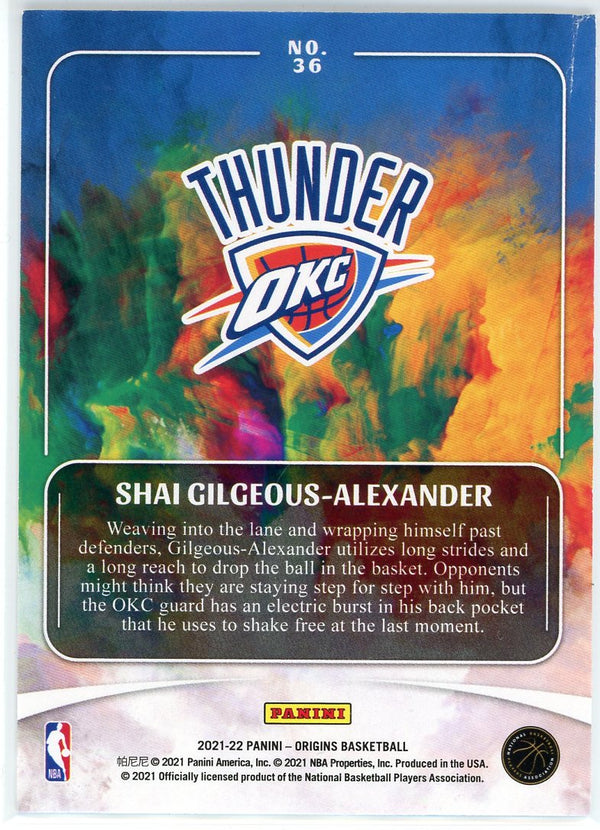 Shai Gilgeous-Alexander  2021-22 Panini Origins Card #36