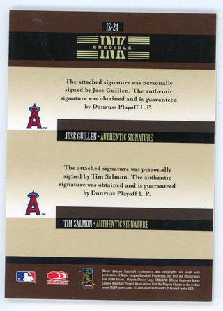 Tim Salmon/ Jose Guillen 2005 Donruss Signature Series Autograph Card #IS-24