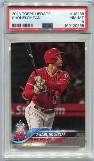 Shohei Ohtani 2018 Topps Update RC #US189 PSA Graded 8