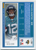 Travis Hunter 2025 Panini Donruss Optic Orange Prizm RC #201 23/299