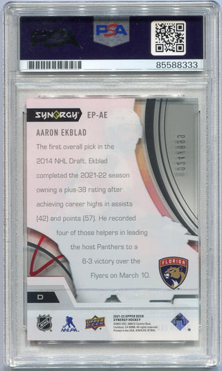 Aaron Ekblad Autographed 2021 - 2022 Upper Deck Synergy Card #EP-AE 24/899 PSA/DNA Certified