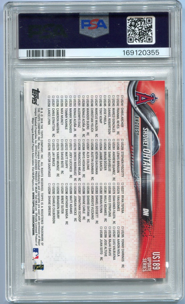 Shohei Ohtani 2018 Topps Update RC #US189 PSA Graded 8