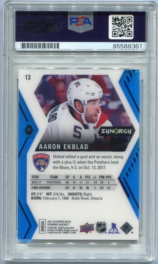 Aaron Ekblad Autographed 2017 - 2018 Upper Deck Synergy Card #13 PSA/DNA Certified