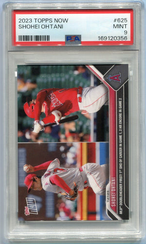 Shohei Ohtani 2023 Topps Now Card #625 PSA Graded 9
