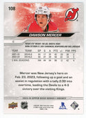 Dawson Mercer 2023-24 Upper Deck #108