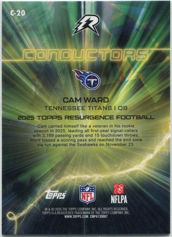 Cam Ward 2026 Topps Resurgence Conductors RC #C-20