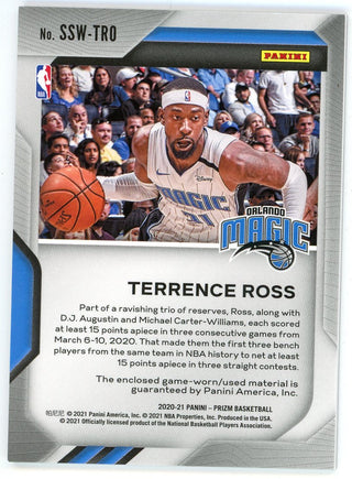 Terrence Ross 2020-21 Panini Prizm Sensational Patch Relic #SSW-TRO