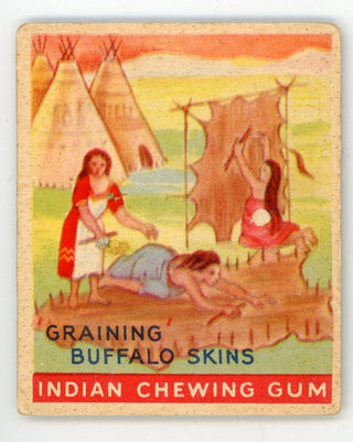 Graining Buffalo Skins Indian Chewing Gum Goudey Gum #98 Card