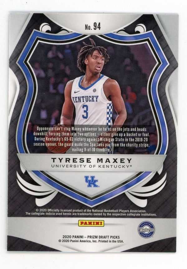 Tyrese Maxey 2020 Panini Crusade Silver and Black #94 Card