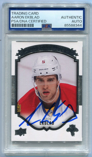 Aaron Ekblad Autographed 2015 - 2016 Upper Deck UD Portraits Card #P-38 PSA/DNA Certified