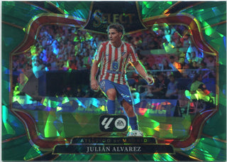 Julian Alvarez 2025 - 2026 Panini Select LaLiga Field Level Green Cracked Ice Card #218