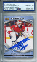 Sergei Bobrovsky Autographed Upper Deck Card PSA Authentic Auto Grade 10