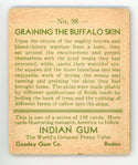 Graining Buffalo Skins Indian Chewing Gum Goudey Gum #98 Card
