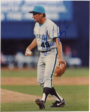 Charlie Hough Autographed Florida Marlins 8x10 Photo