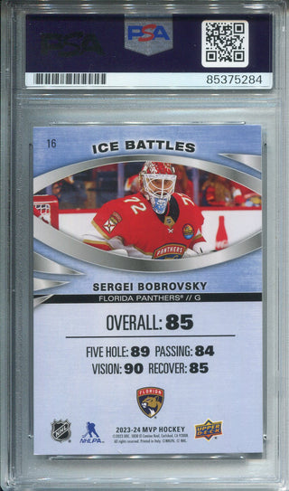 Sergei Bobrovsky Autographed Upper Deck Card PSA Authentic Auto Grade 10