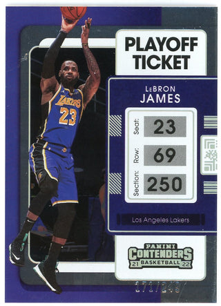 LeBron James 2021-22 Panini Contenders Playoff Ticket Card #62