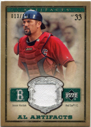 Jason Varitek 2006 Upper Deck Artifacts Jersey Card #AL=JV 13/150