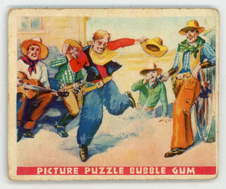 Cowboy Fun Wild West Series Picture Puzzle Bubble Gum #19 Card