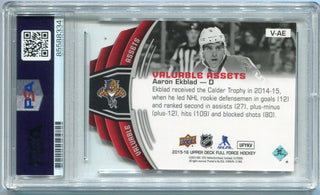 Aaron Ekblad Autographed 2015 - 2016 Upper Deck Full Force Valuable Assets Card #V-AE PSA/DNA Certified